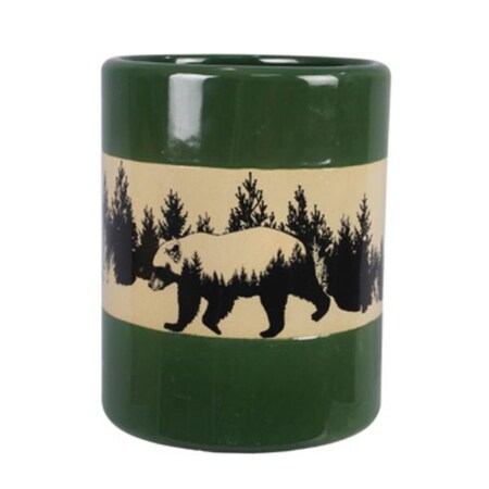 Desorden Stoneware Cabin Bear Crock & Tool Holder DE3278356
